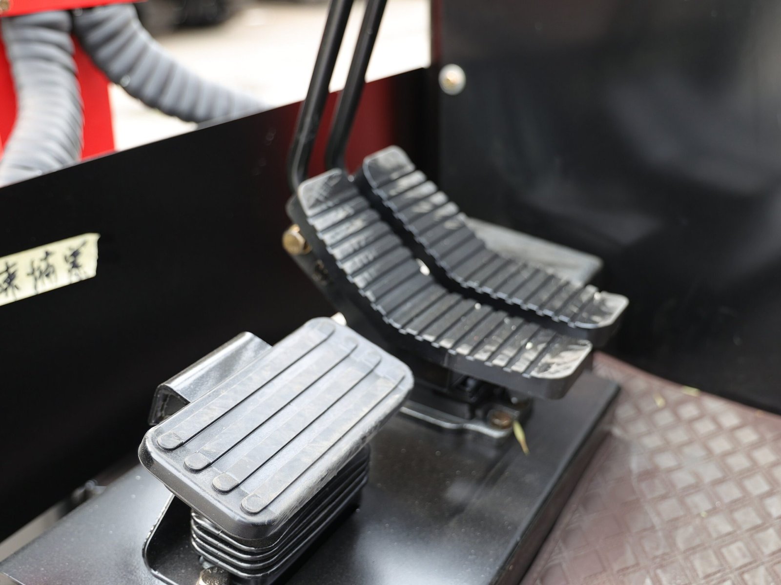 foot pedal on mini excavator