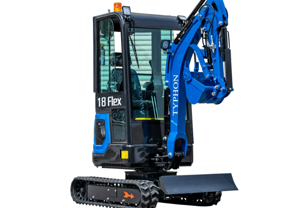 TYPHON 18 FLEX PRO 1.8 Ton Mini Excavator USA with 12 attachments