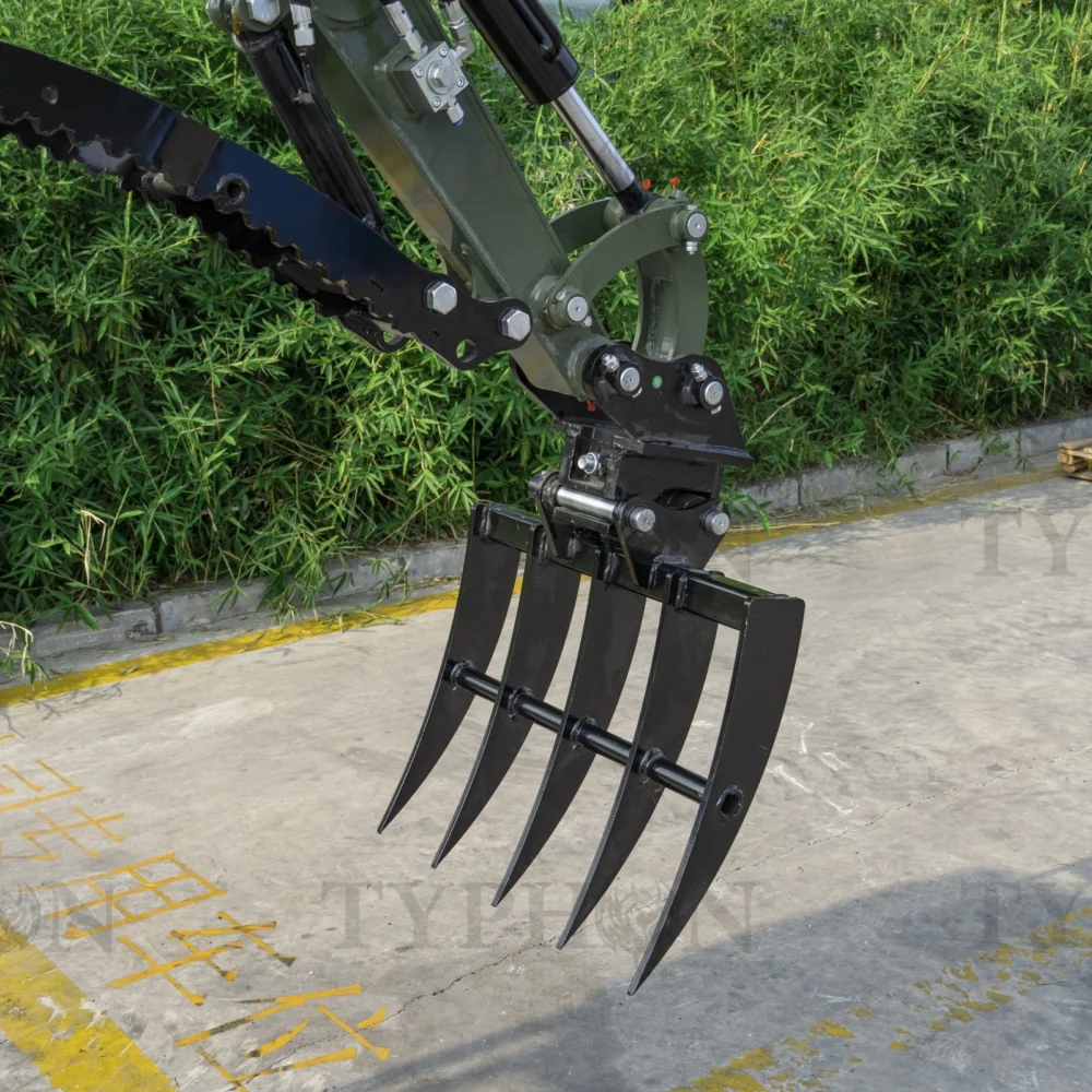Mini Excavator Rake Compact Attachment | TYPHON