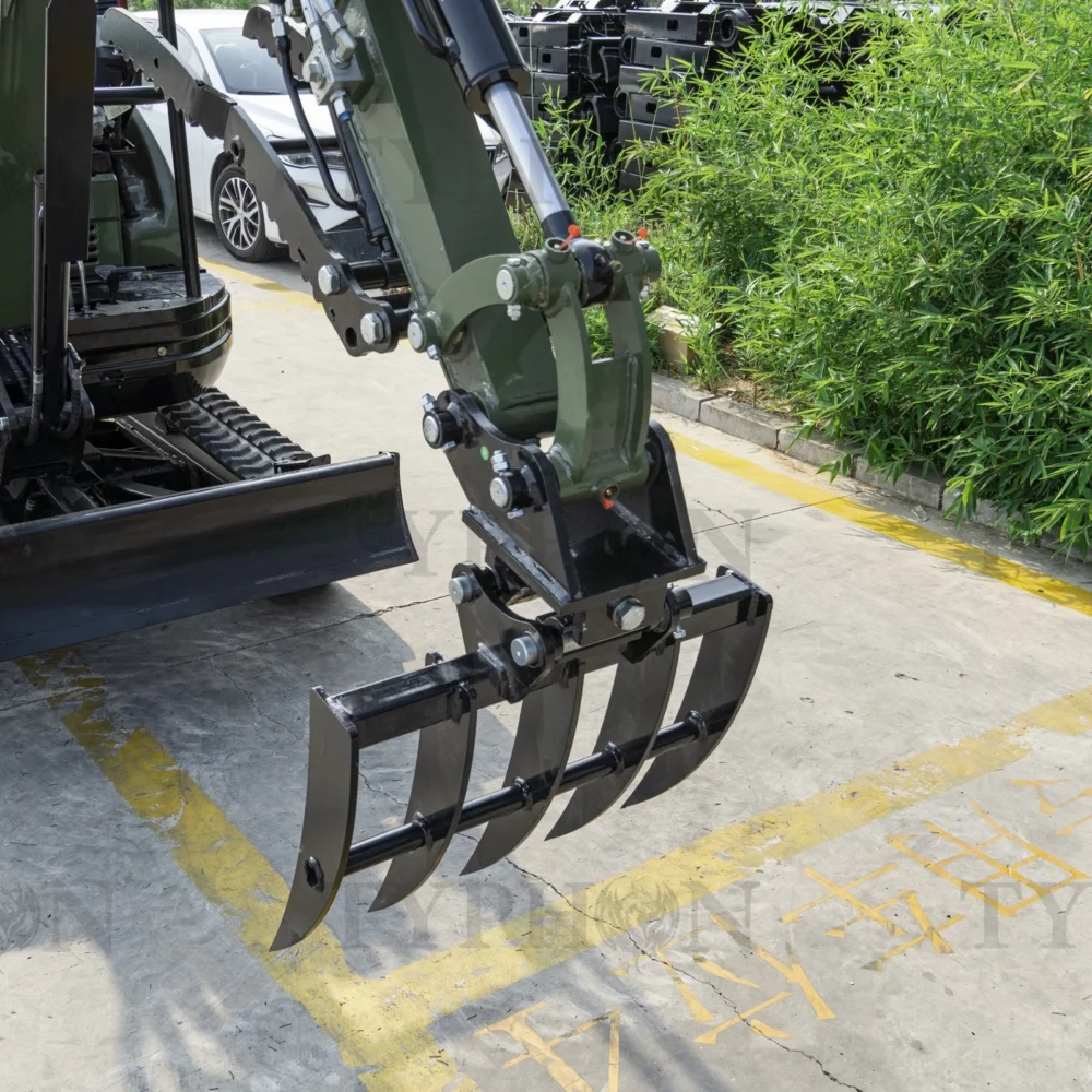 Rake Attachment For 1 Ton To 1.5 Ton Mini Excavator - In Stock, USA, 3-Year Warranty
