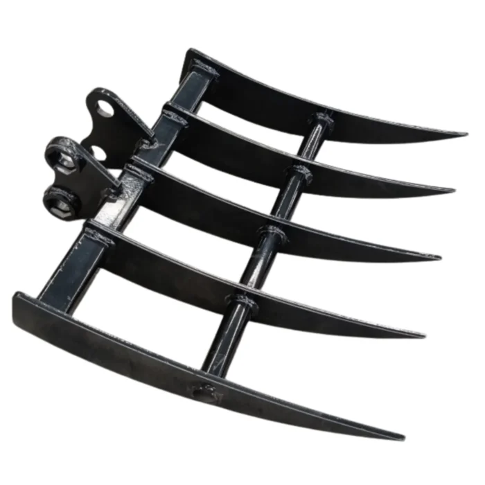 Rake: Mini Excavator Attachment for Grading, Leveling, Loosening , Removing Soil USA