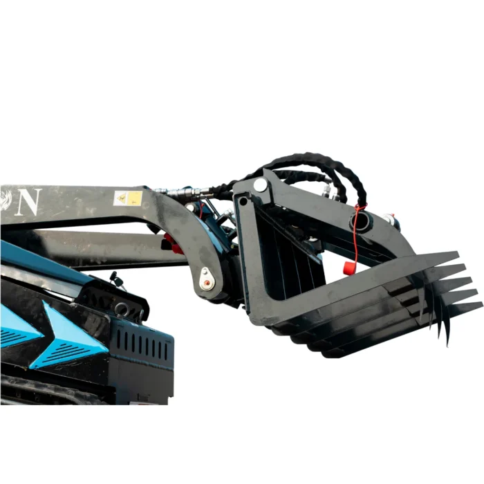 Hydraulic Wood Grabber Attachment Mini Skid Steer TYPHON STOMP X1300 & STOMP 509