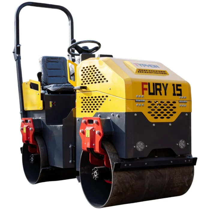 TYPHON FURY 15 Mini Road Roller 1.5Ton 13.5 hp B&S Gas Engine Hydraulic Steering